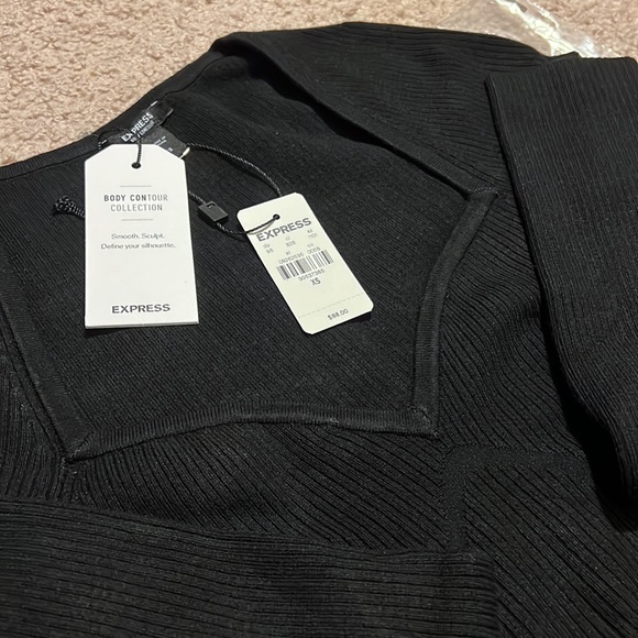 NWT Express black long sleeve top - Picture 5 of 6